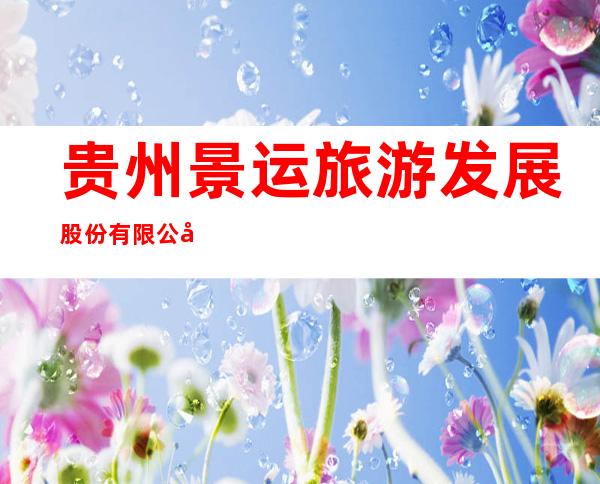 贵州景运旅游发展股份有限公司